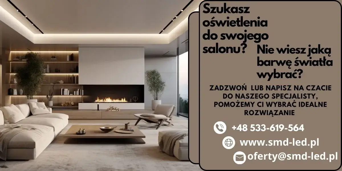 Zdjęcie Najlepsza barwa światła do salonu, aby stworzyć przytulną atmosferę