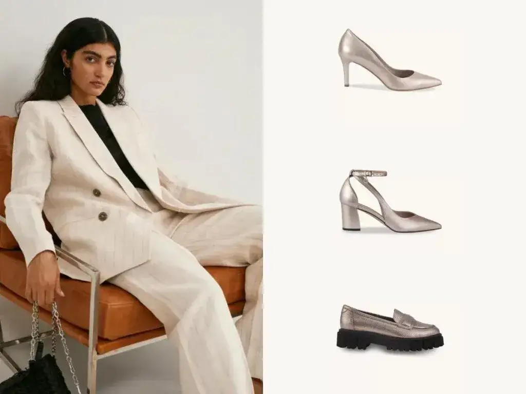 Zdjęcie Jakie buty do białego garnituru damskiego? Eleganckie propozycje