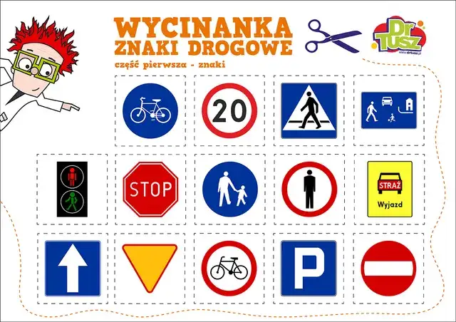 Zdjęcie Znaki drogowe PDF do druku: Edukacyjne materiały na wyciągnięcie ręki