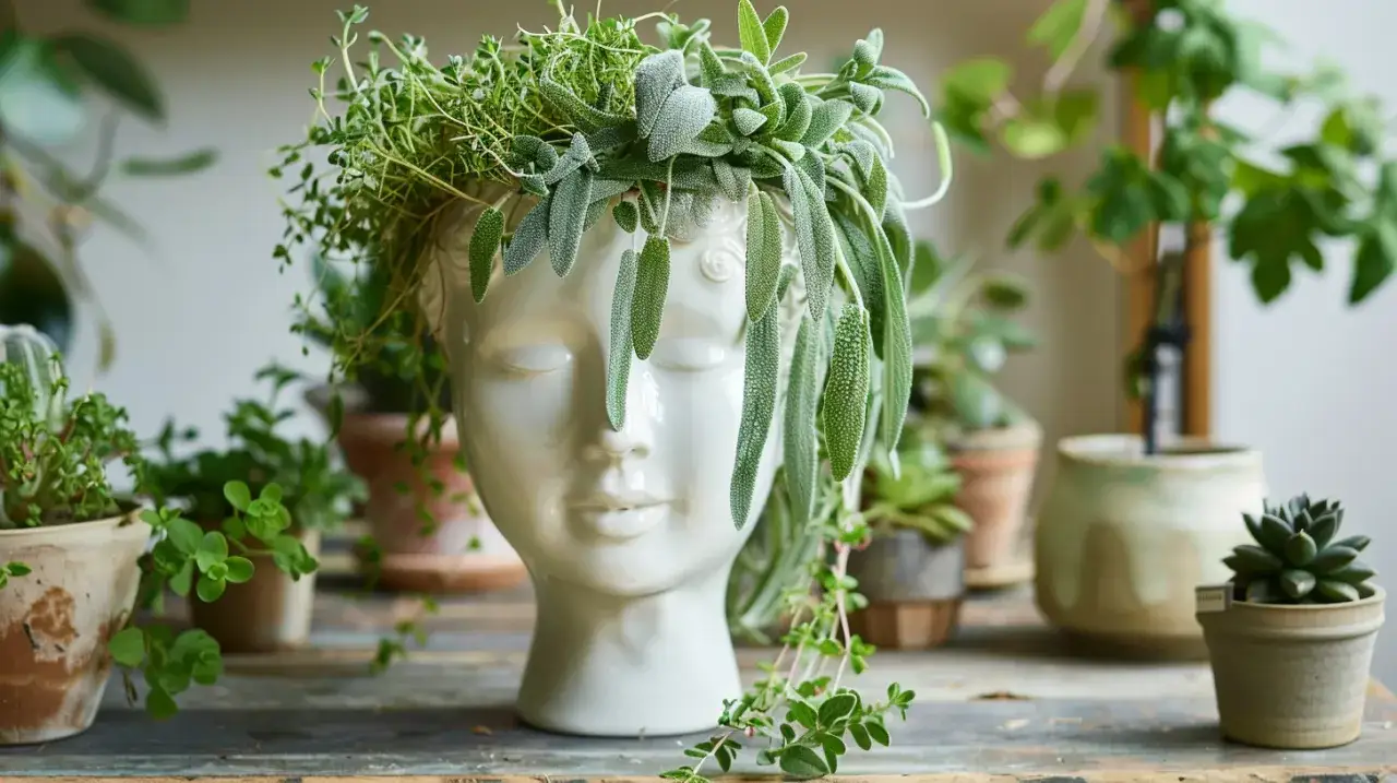 Zdjęcie Doniczka głowa biała: Jakie rośliny wybrać do białej doniczki?