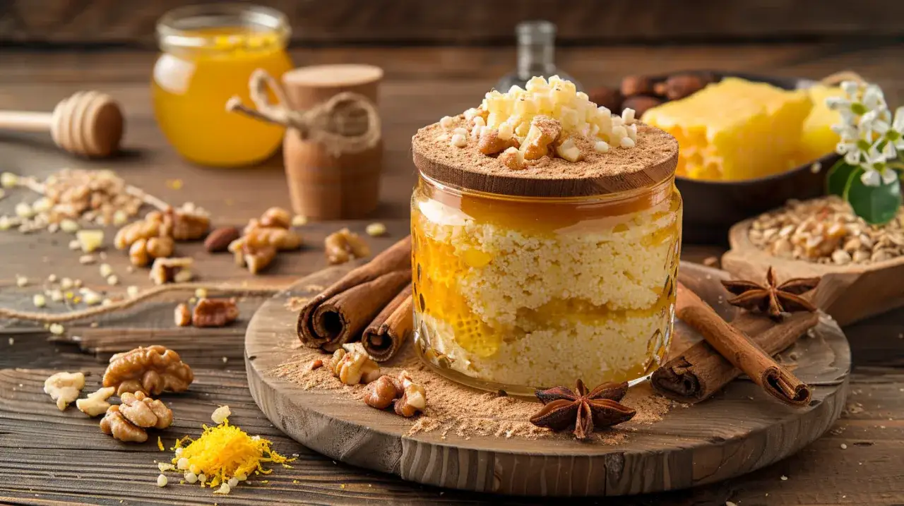 Zdjęcie Miodownik lub piernik z masą grysikową Siostry Anastazji - przepis