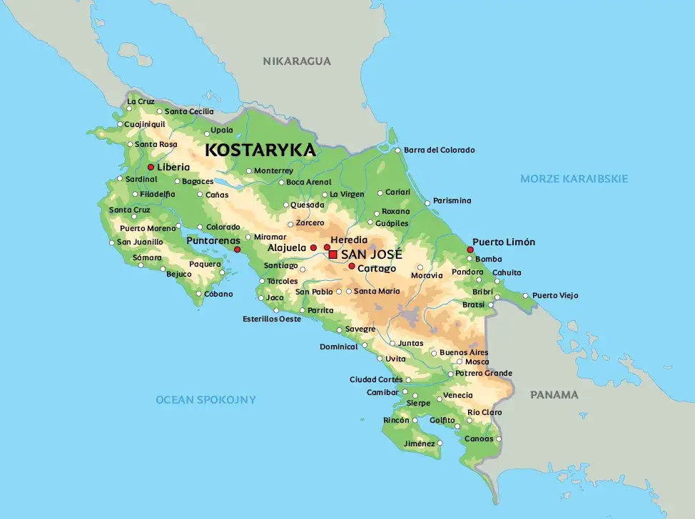 Zdjęcie Gdzie leży Kostaryka? Mapa, oceany, sąsiedzi poznaj raj!