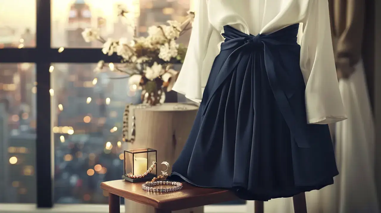 Zdjęcie Granatowa spódniczka: to elegancja na co dzień czy też wieczór?