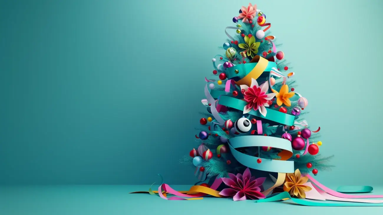 Zdjęcie Duża choinka do wydruku: Udekoruj dom imponującą świąteczną dekoracją