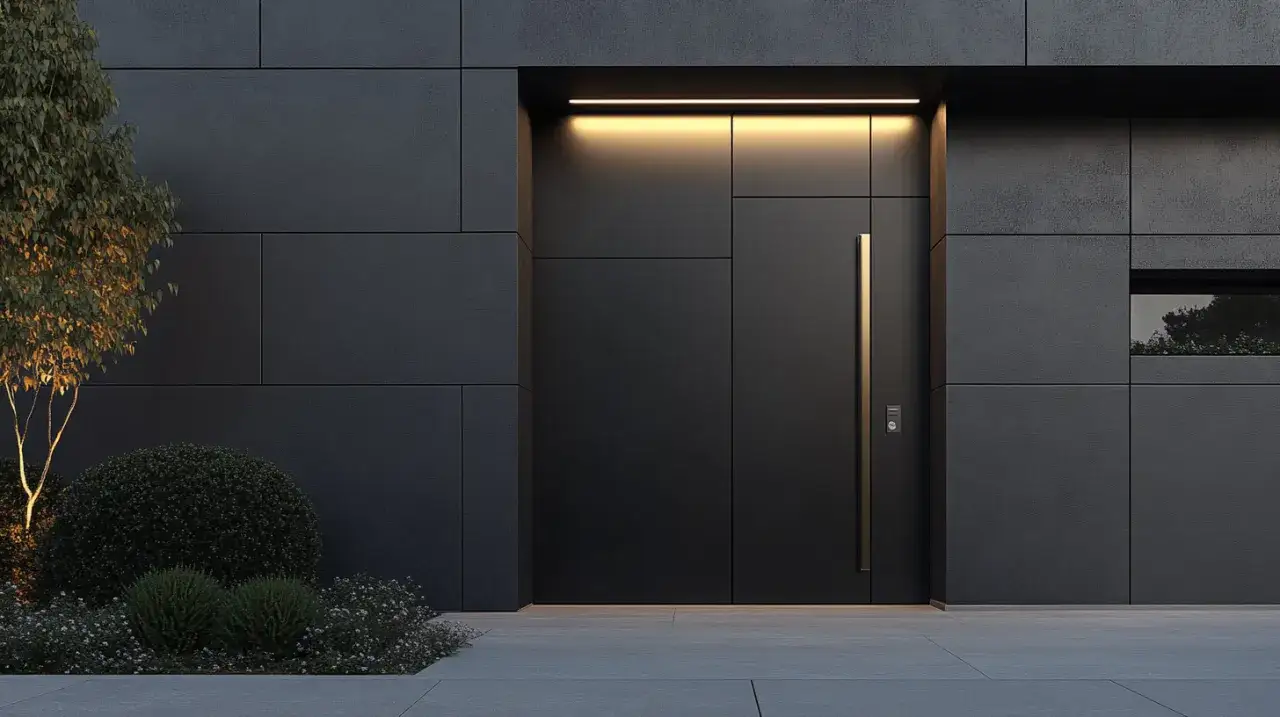 Zdjęcie Nowości, trendy i opcje drzwi zewnętrznych antracytowych z dostawką