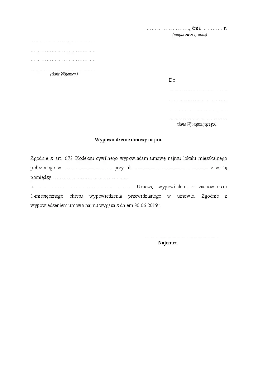 Zdjęcie Jak napisać wypowiedzenie umowy najmu bez przykrych konsekwencji prawnych