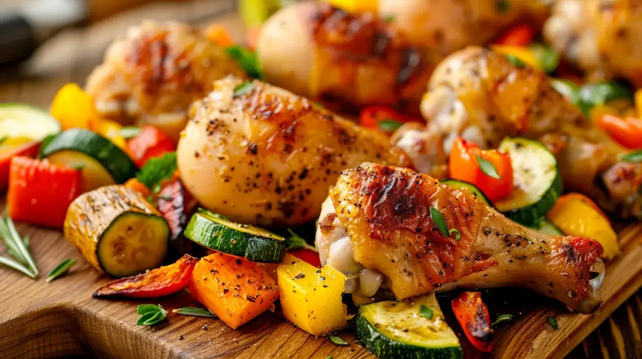 Zdjęcie Pałki z kurczaka z warzywami: Pyszne i zdrowe danie obiadowe