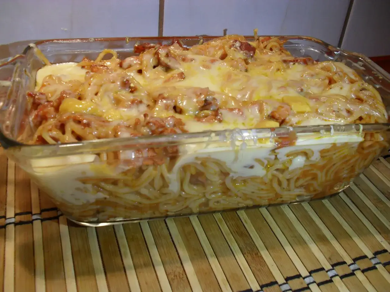 Zdjęcie Szybka zapiekanka z makaronem spaghetti, która zachwyci całą rodzinę