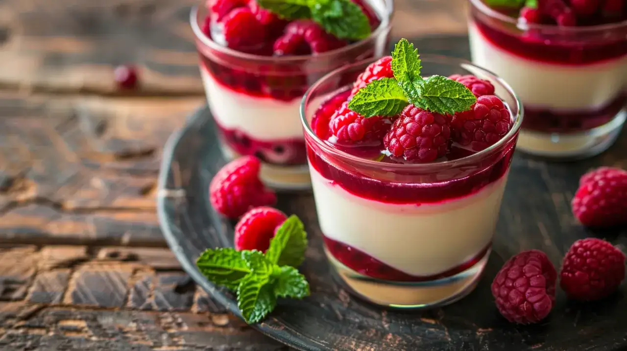 Zdjęcie Pannacotta z galaretką: Pyszny i efektowny deser