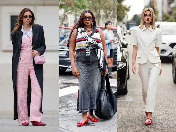 Zdjęcie Czerwone baleriny stylizacje: jak stworzyć wyjątkowe outfity na wiosnę