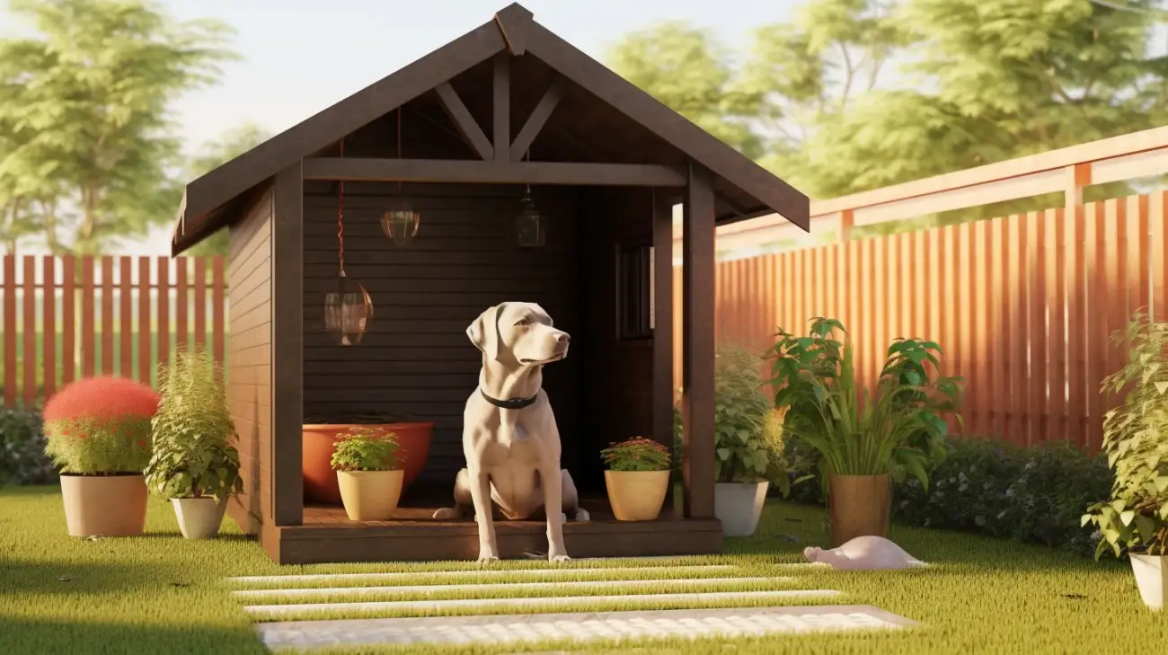 Buda z tarasem dla psa - projekt umeblowania przestrzeni dla czworonogów