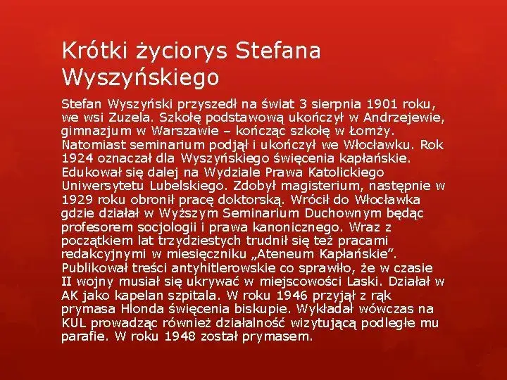 Zdjęcie Kardynał Stefan Wyszyński – krótki życiorys, który zmienił historię Polski