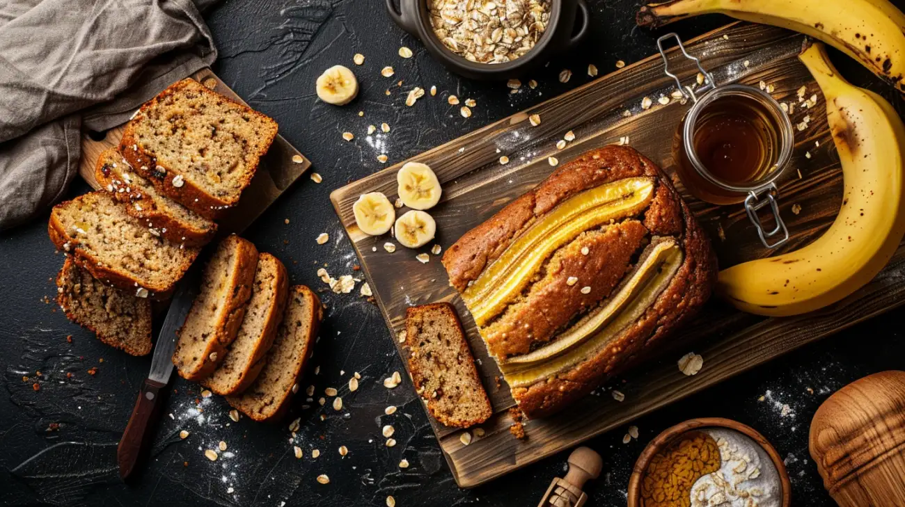 Zdjęcie Owsiany chlebek bananowy: Zdrowa przekąska w zasięgu ręki