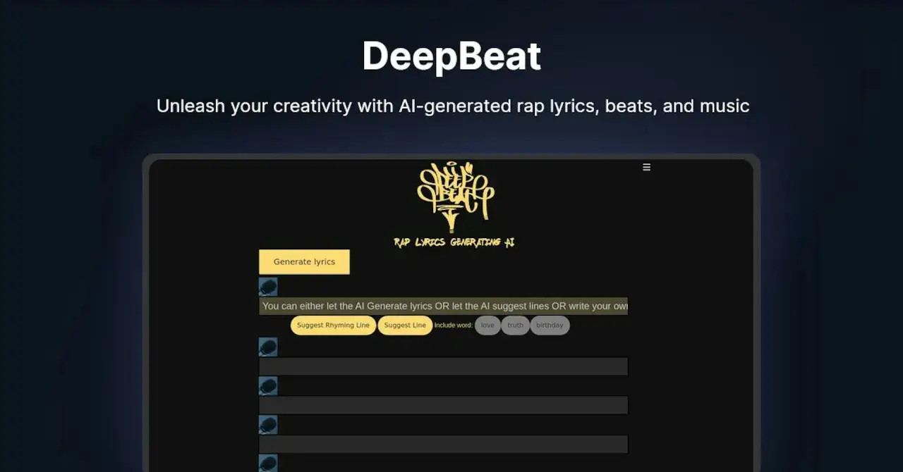 Zdjęcie Generator tekstu rap: Twórz unikalne rymy z AI w kilka minut