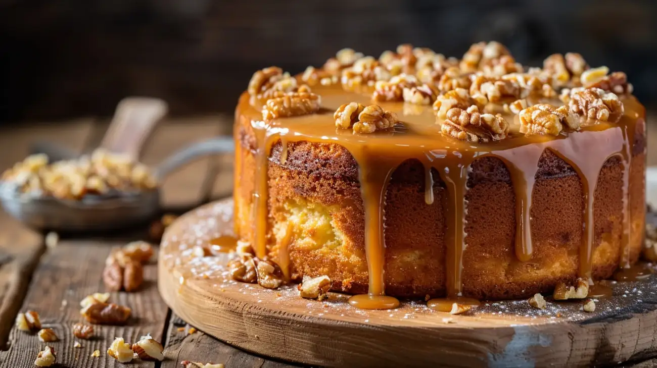 Zdjęcie Słodkie ciasto karmelowe z orzechami: Idealny przepis