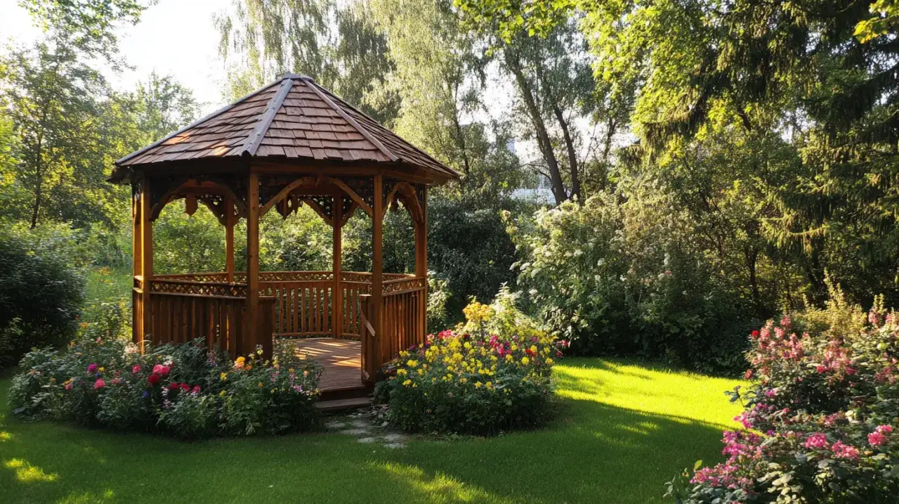 Zdjęcie Jak wybrać i zaprojektować drewnianą altanę ogrodową o wymiarach 3x3