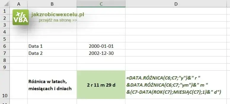 Zdjęcie Excel: Jak obliczyć liczbę miesięcy między datami - Prosty sposób
