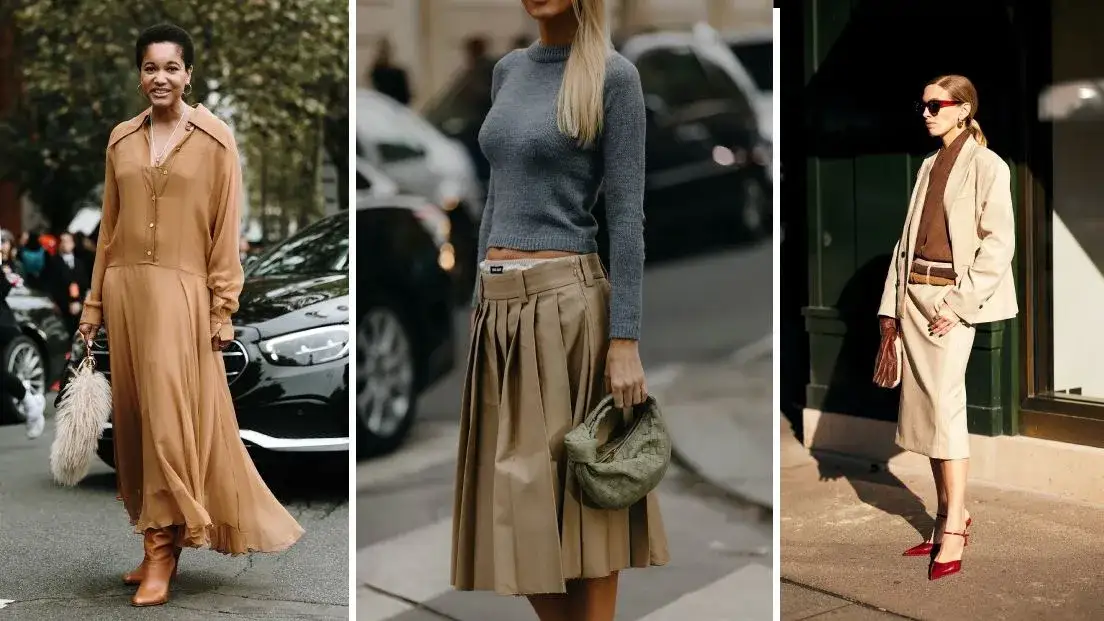 Zdjęcie Faldas largas beige: combina estilo y elegancia para cualquier ocasión