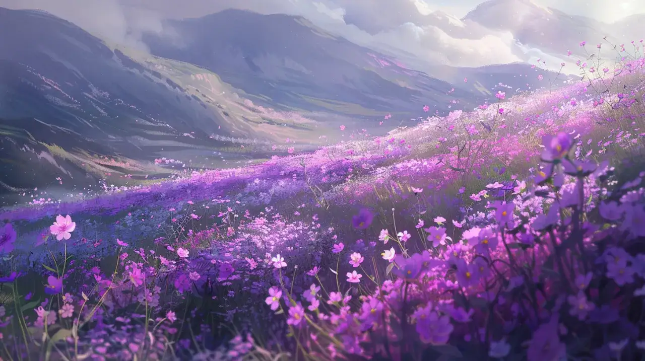 Zdjęcie Fioletowe kwiaty na łące: Charakterystyka i nazwy gatunków