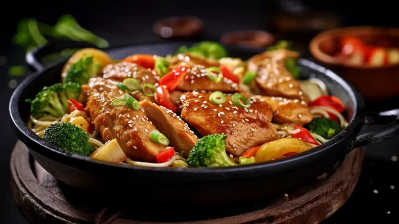 Smażony kurczak udon - Przepis na pyszny wok z kurczakiem