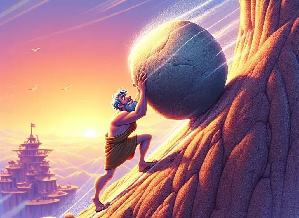 Zdjęcie Jaki obraz ludzkiego losu kreuje literatura Syzyfa w obliczu walki?