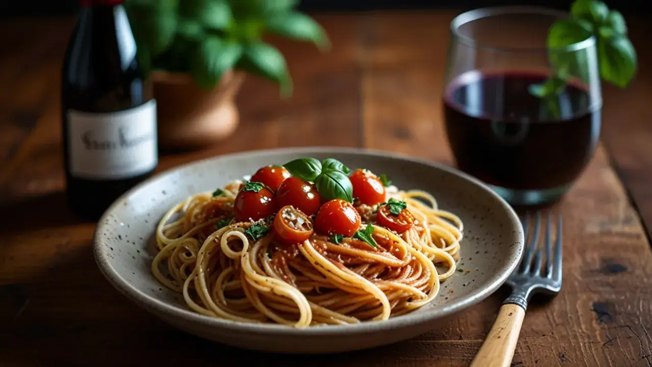 Zdjęcie Makaron z pomidorami i parmezanem: Prosty przepis na aromatyczne danie