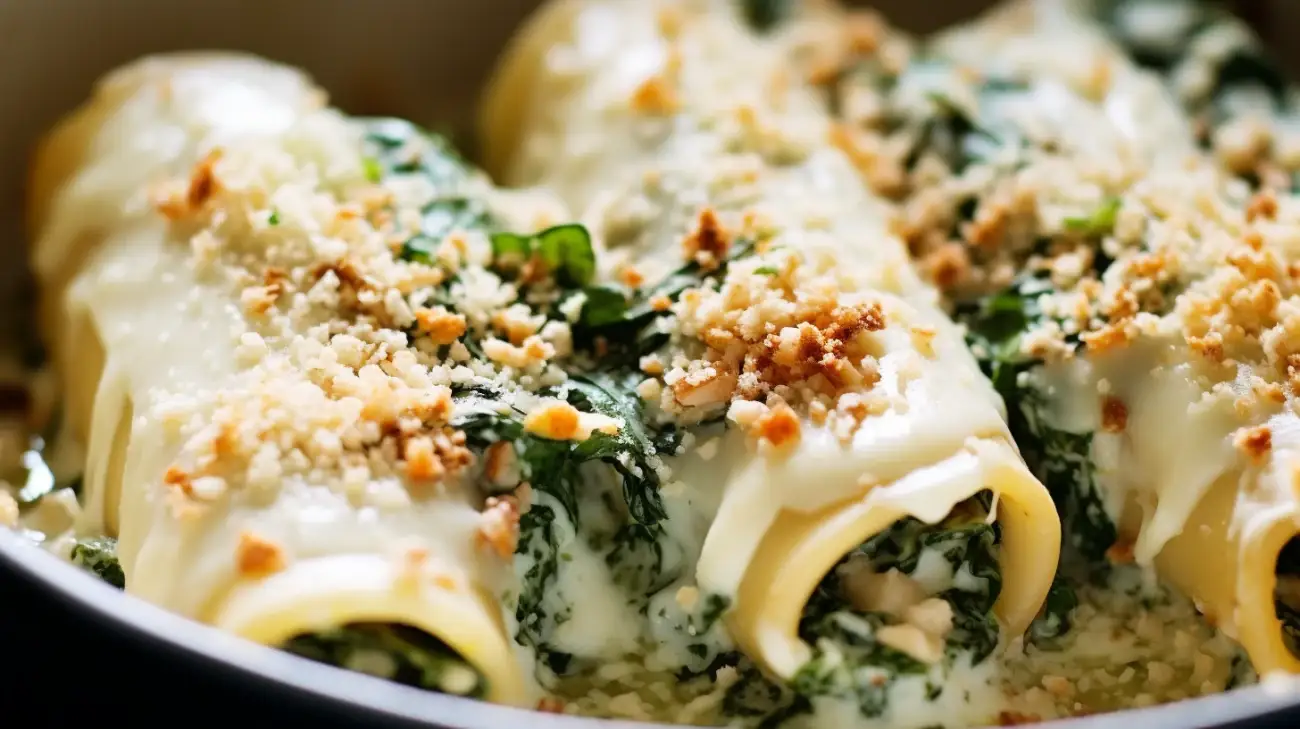 Cannelloni ze Szpinakiem w Sosie Beszamelowym - Przepis z Ricottą