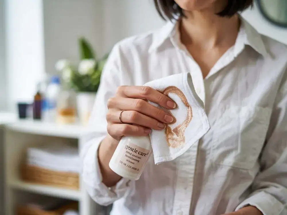 Zdjęcie Skuteczne sposoby na to, jak zmyć podkład z białej bluzki