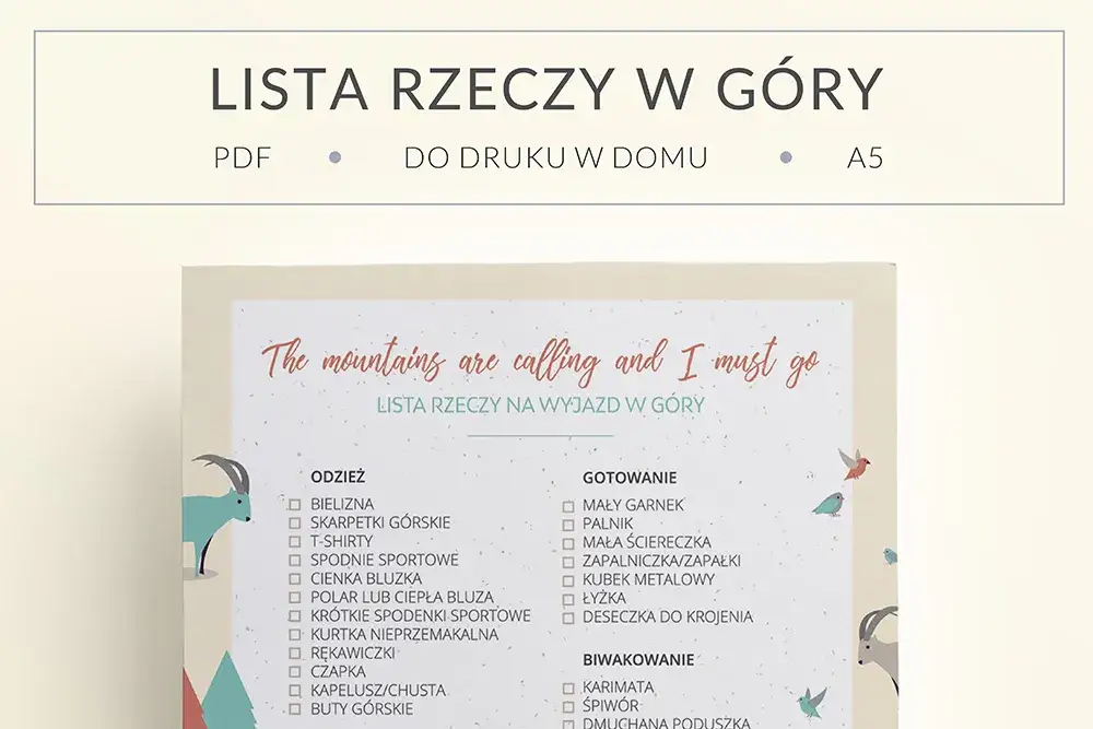 Zdjęcie Co zabrać na weekend w góry - niezbędne rzeczy dla komfortu i bezpieczeństwa