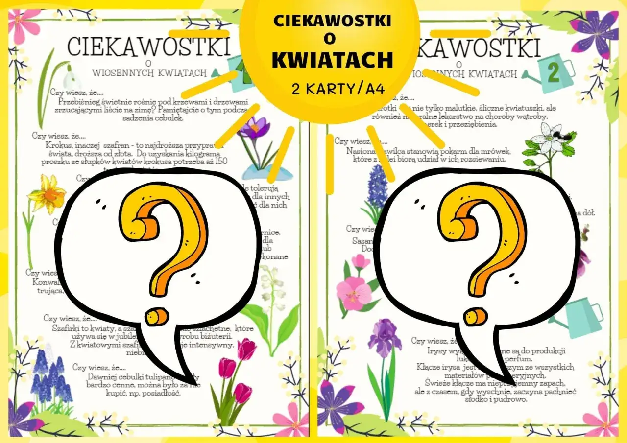 Zdjęcie Zagadki o kwiatach – rozwijaj zdolności dzieci i baw się z nimi