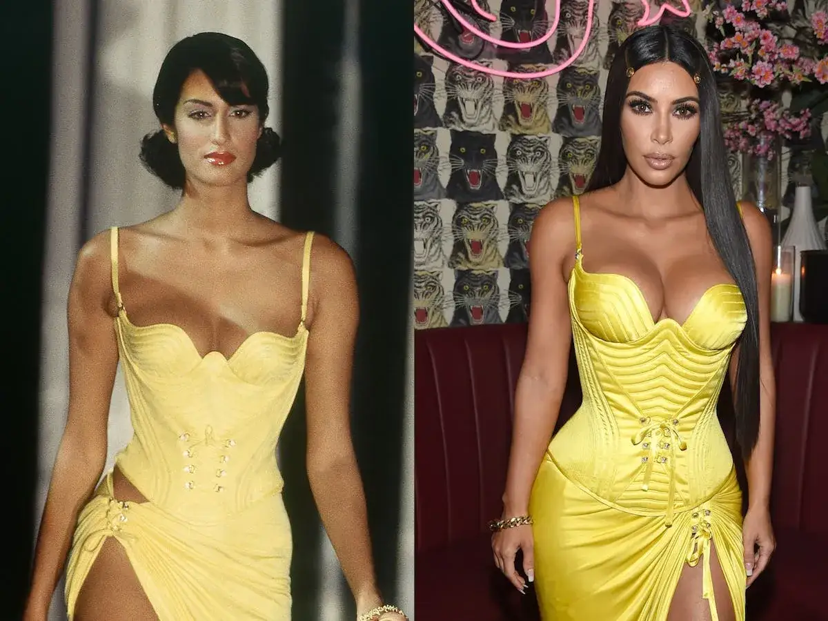 Zdjęcie Kim Kardashian w vintage Versace: wyjątkowa sukienka, która zachwyca