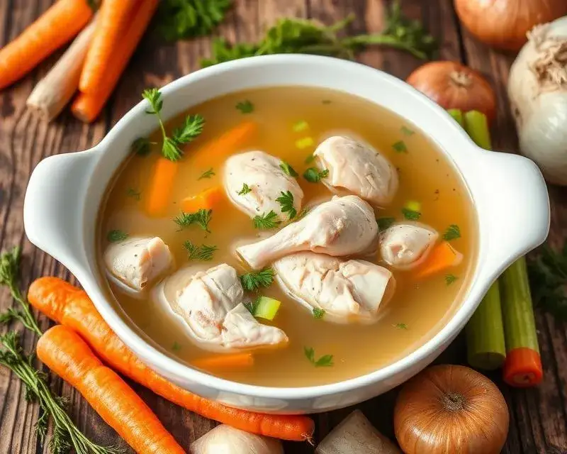 Zdjęcie Rosół drobiowy kcal – poznaj kaloryczność i zdrowe dodatki