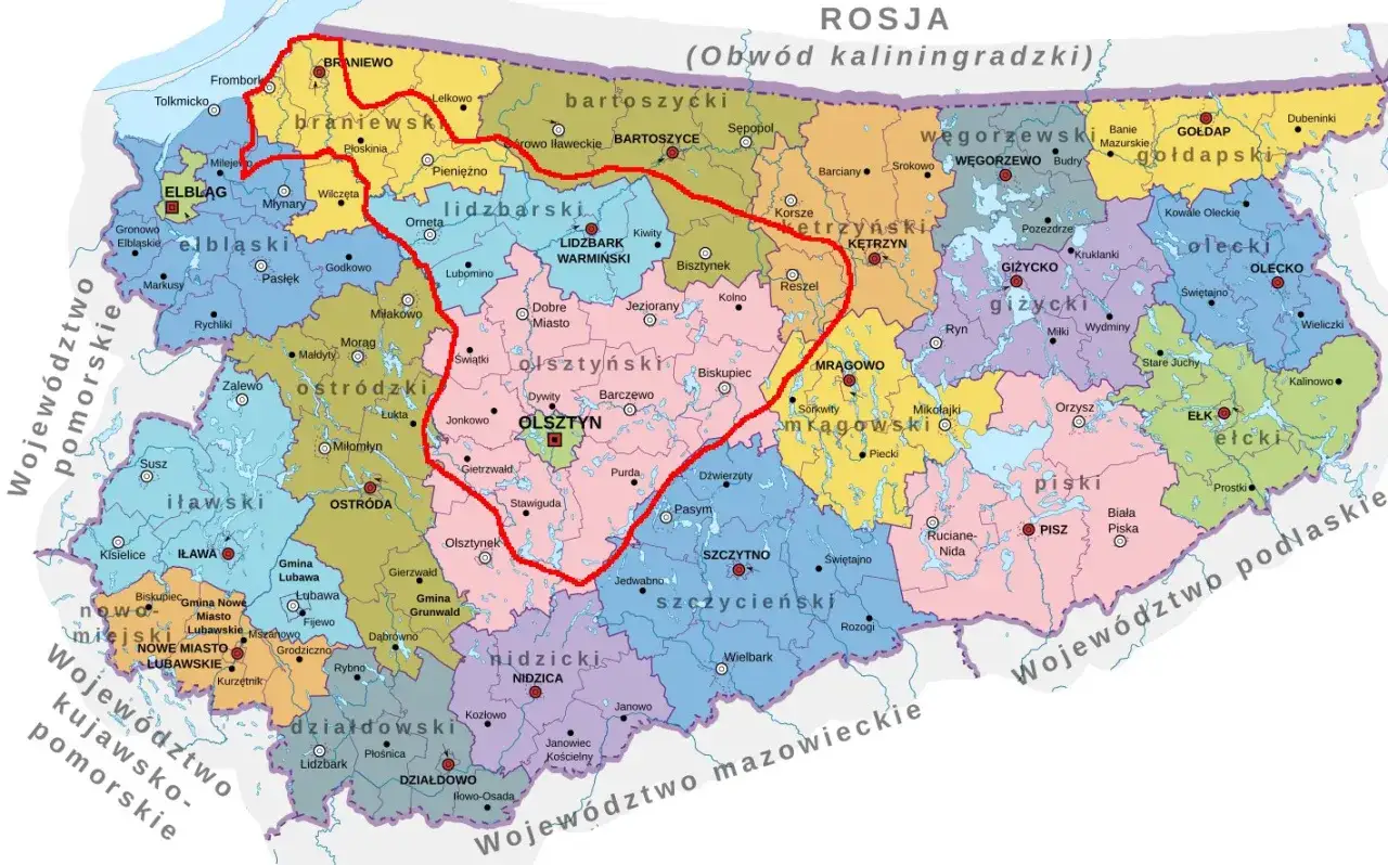 Zdjęcie Olsztyn na Mapie Polski: Najważniejsze atrakcje i wydarzenia w mieście