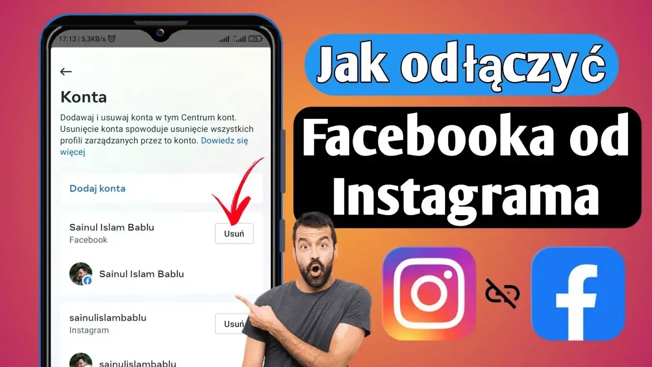 Zdjęcie Jak usunąć Instagram z Facebooka i uniknąć niechcianych powiązań