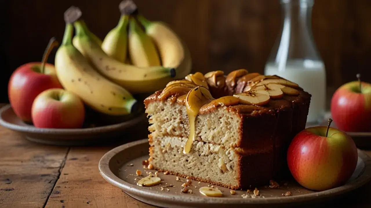 Zdjęcie Jak zrobić ciasto bananowo-jabłkowe na oleju? Sprawdź przepis