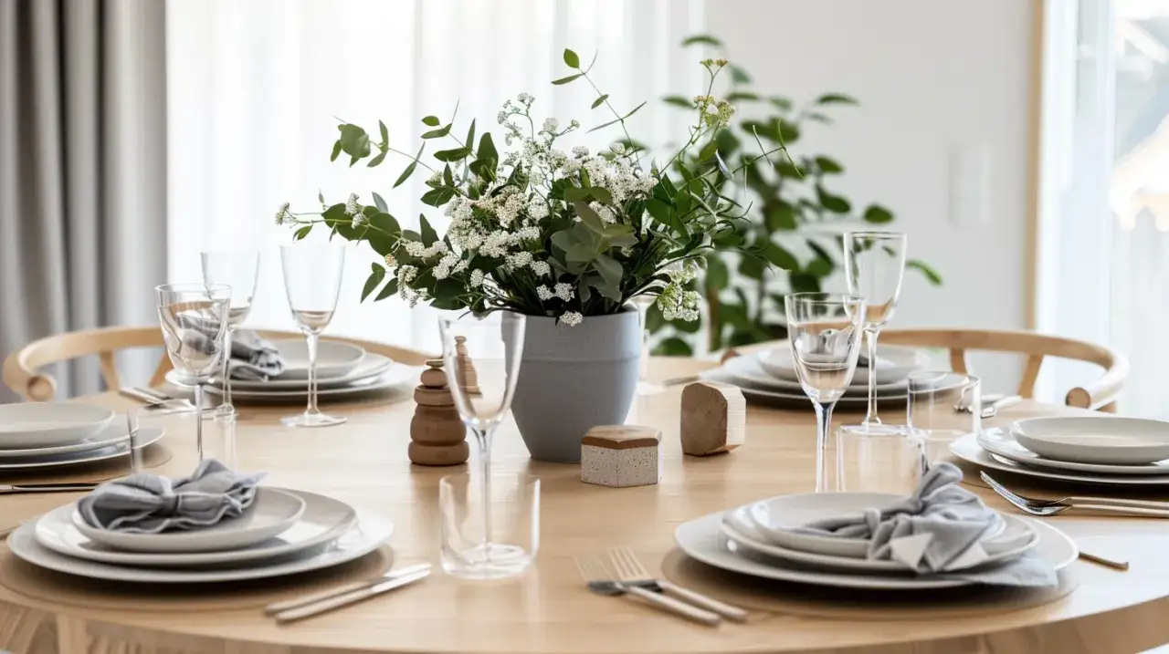 Zdjęcie Dekoracja stołu w jadalni: 15 pomysłów na piękne nakrycie