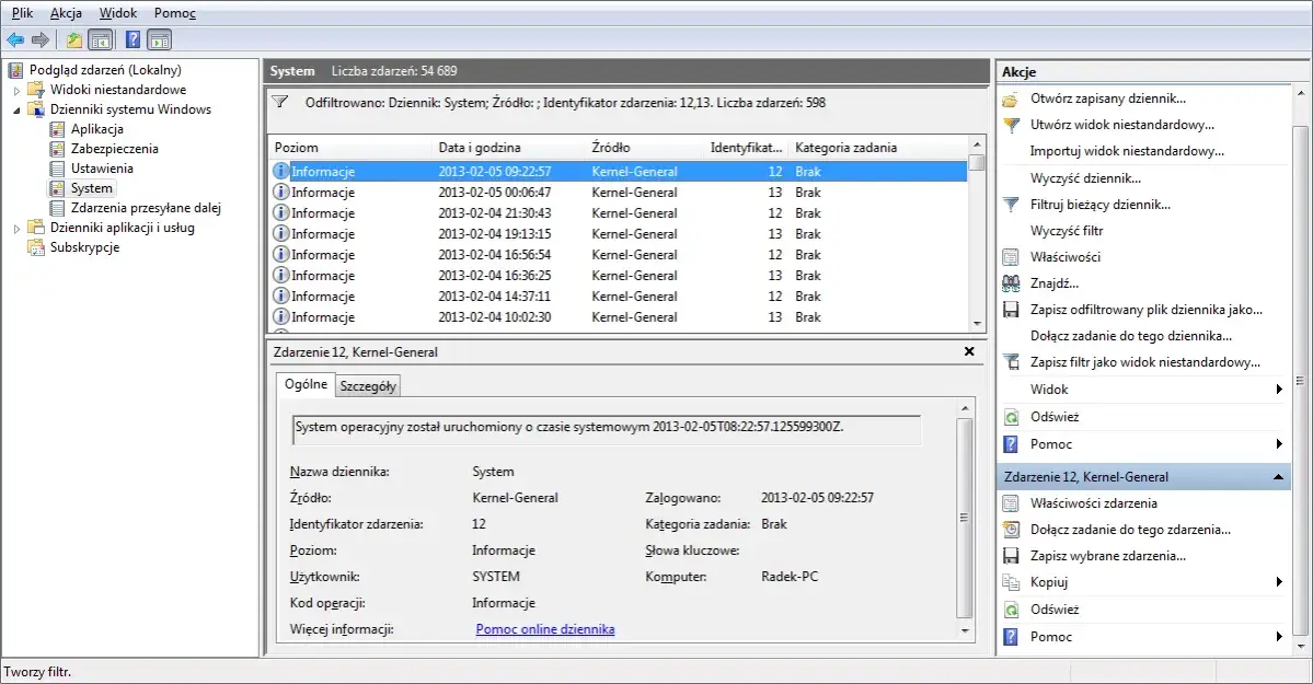 Zdjęcie Jak sprawdzić kiedy był włączony komputer Windows 10 i uniknąć problemów