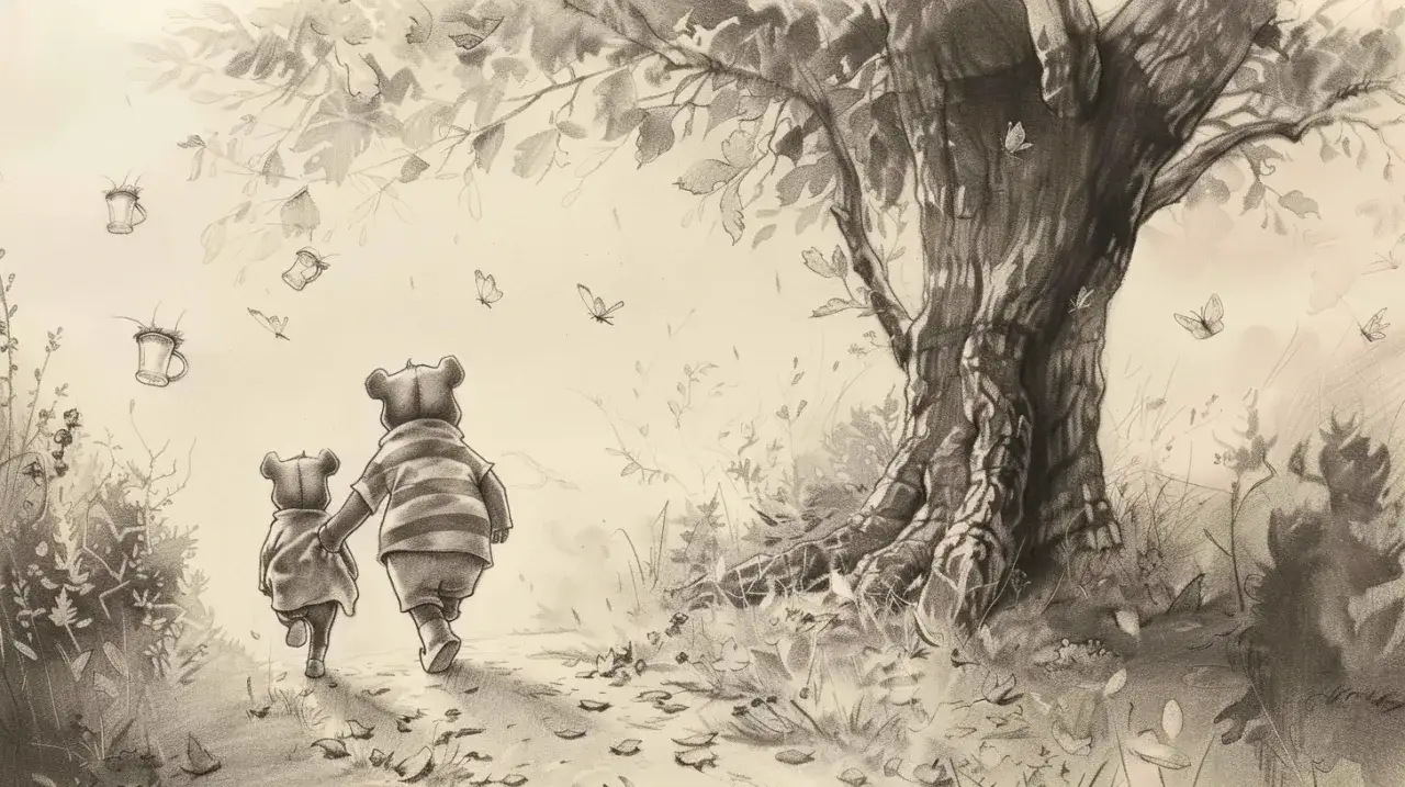 Zdjęcie Szkic Kubusia Puchatka: Jakie są najpiękniejsze ilustracje z kultowej baśni?