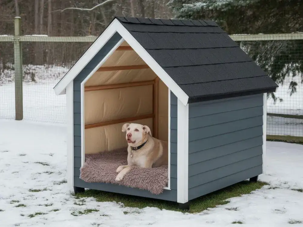 Zdjęcie Czym obić budę dla psa, aby zapewnić mu ciepło i komfort?