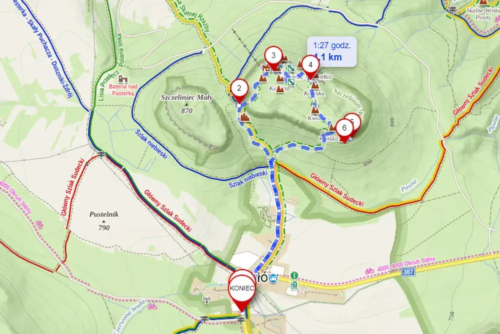 Zdjęcie Trasy na Szczeliniec Wielki: wszystkie szlaki i praktyczne informacje 2025