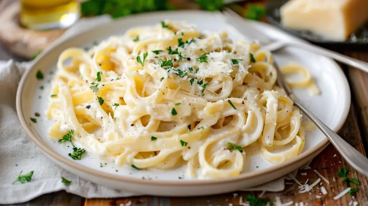 Zdjęcie Makaron w aromatycznym sosie porowym: Przepis na szybki i prosty obiad