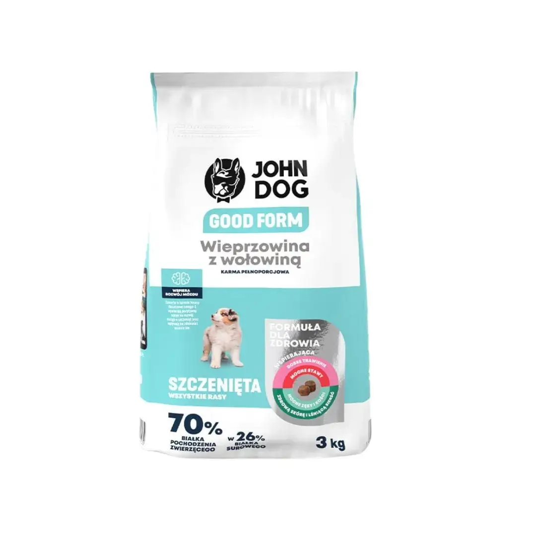 Zdjęcie Karma John Dog wieprzowina z wołowiną – zdrowe odżywianie psa