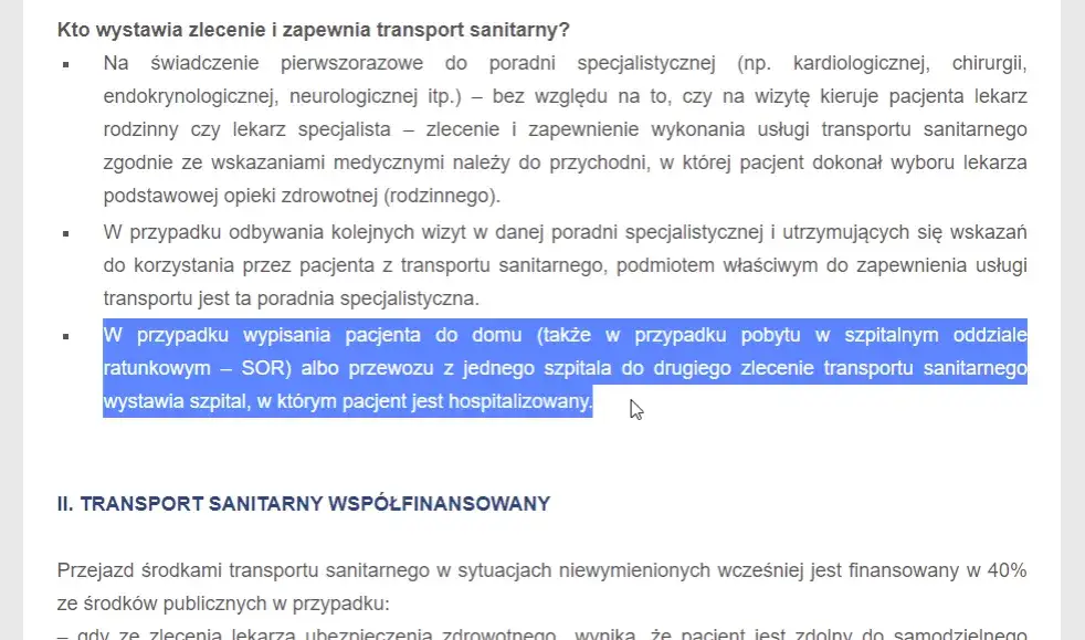 Zdjęcie Kto wystawia zlecenie na transport medyczny? Sprawdź ważne informacje