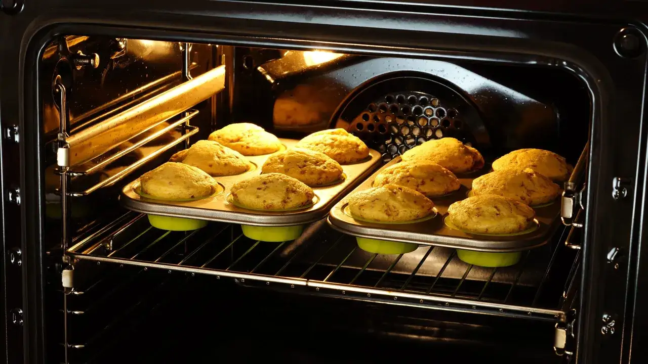 Zdjęcie Jak piec muffinki termoobieg, aby uniknąć przypalenia i uzyskać idealną konsystencję