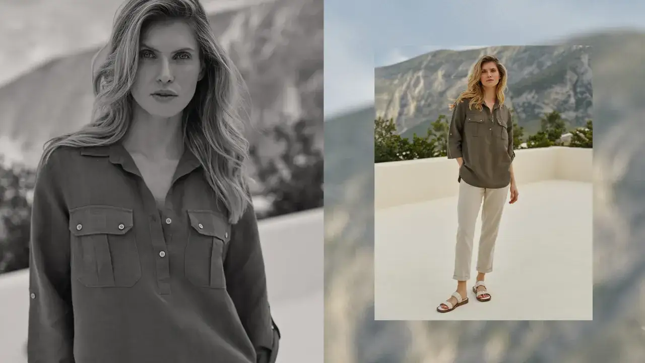 Zdjęcie Lniana koszula stylizacje - Sugestie dotyczące stylizacji z lnianą koszulą