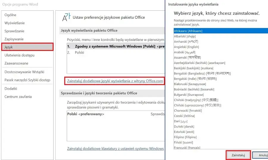 Zdjęcie Zmień język w Excelu Online i dostosuj interfejs do swoich potrzeb