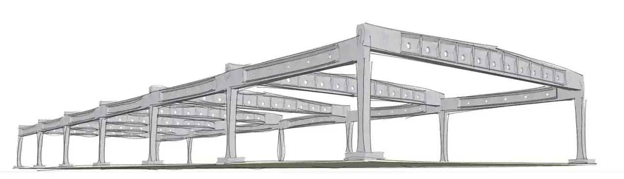 Zdjęcie Dźwigary stalowe jednospadowe: kluczowe elementy konstrukcji