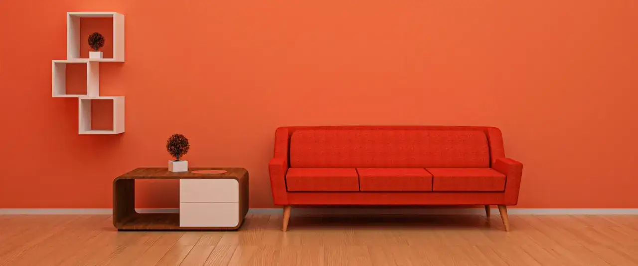 Zdjęcie Pomarańczowe ściany: Jakie kolory i materiały wybrać?