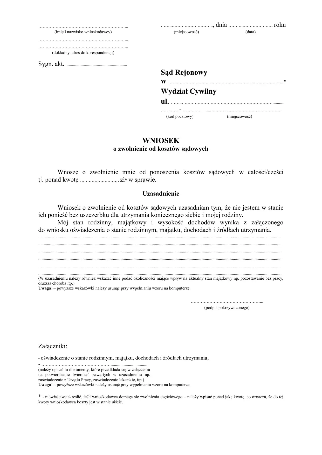 Zdjęcie Zwolnienie z kosztów sądowych: kluczowe terminy i sposób złożenia wniosku