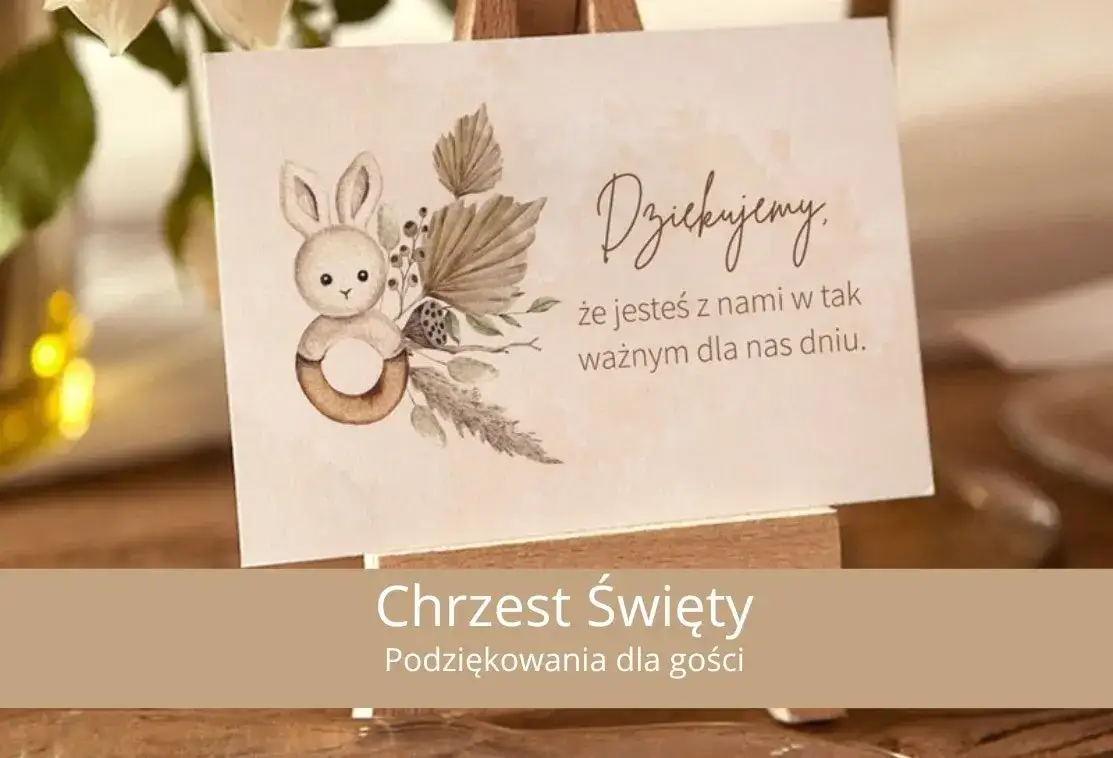 Zdjęcie Jak samemu zrobić podziękowania dla gości na chrzest, które zachwycą
